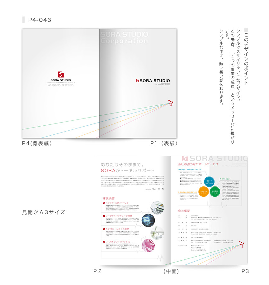 会社案内作成のデザインテンプレートはsoraへ