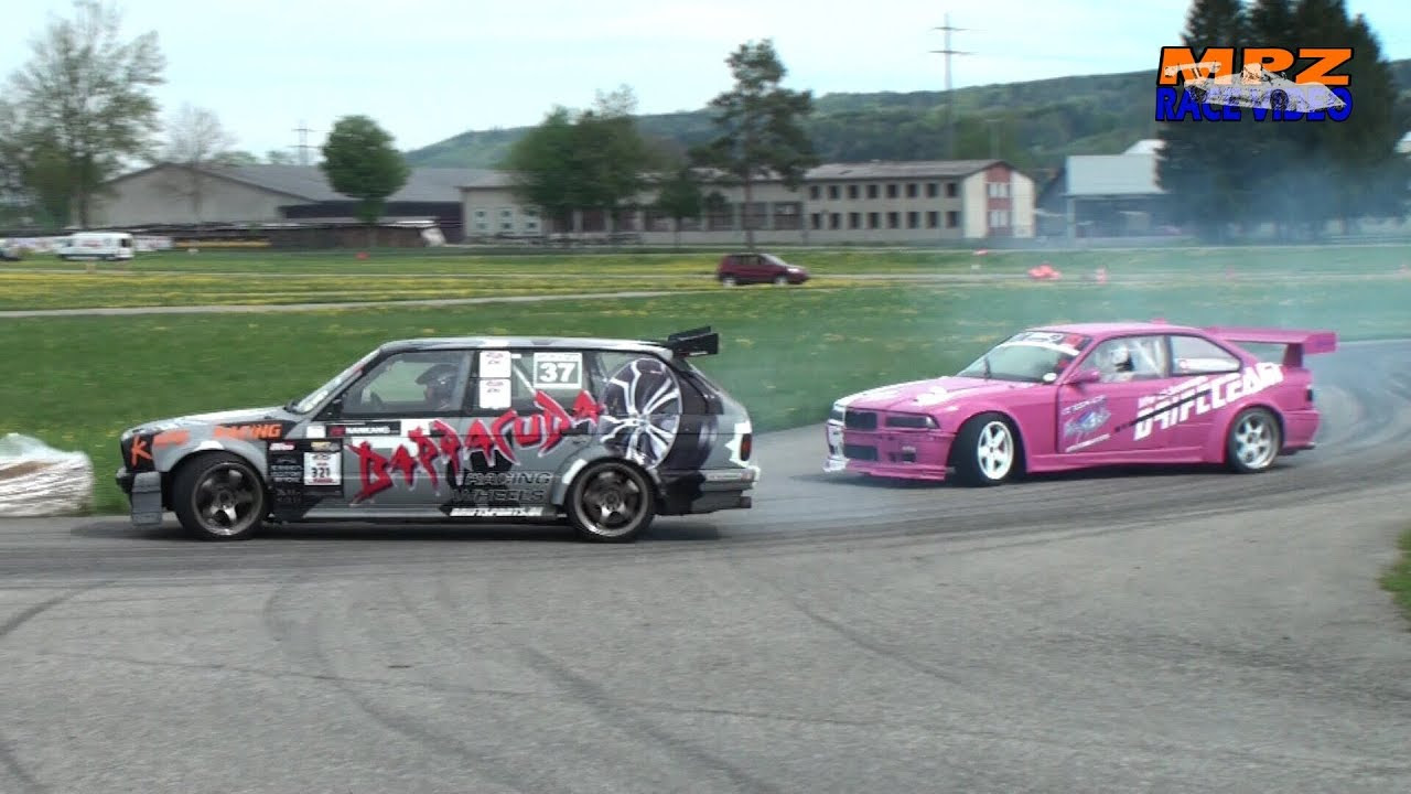 Drifting With Bmw E Audi V Bmw E  Touring Drift Driftshow At Salom Frauenfeld
