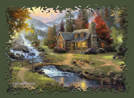 Casa na floresta - Recados e Imagens para orkut, facebook, tumblr e hi5