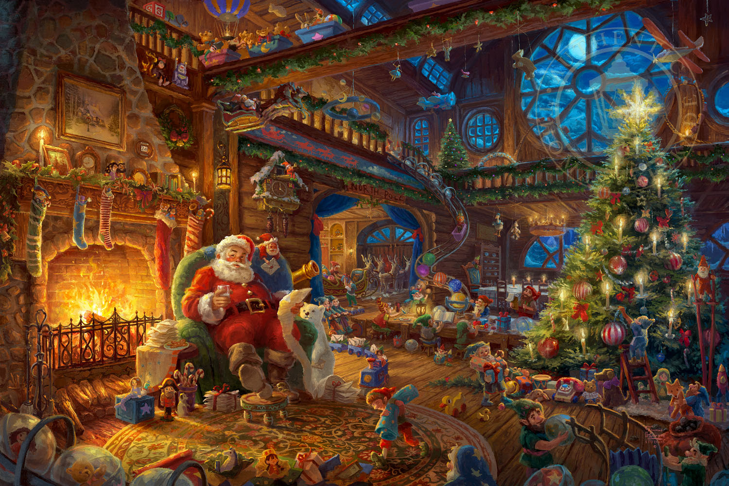 Santa's Workshop - Limited Edition Art - Thomas Kinkade ...