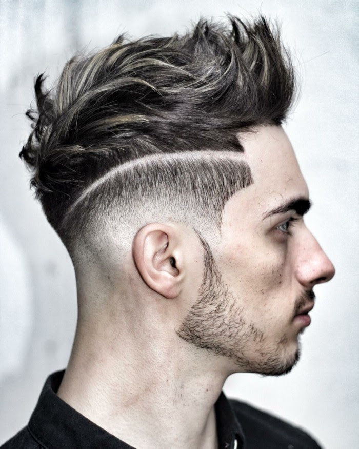 coiffure homme  meche  blanche  Coupe pour homme 