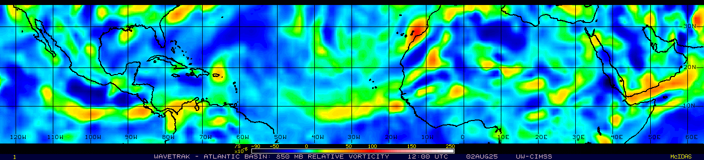 GLOBAL North Atlantic 850mb Vorticity