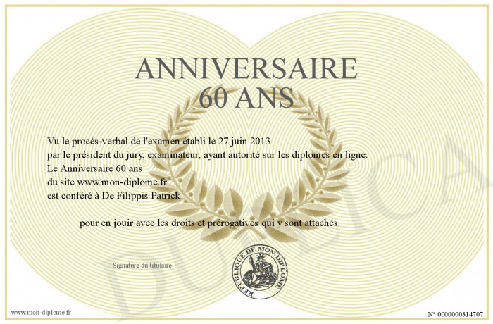 Anniversaire 60 Ans