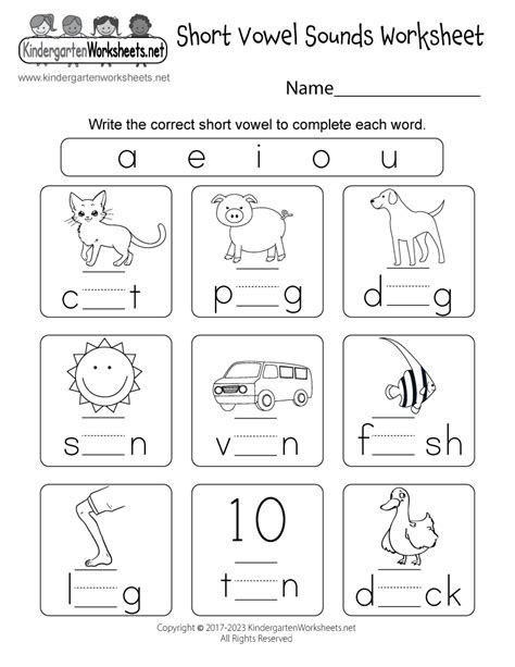  short vowel sounds worksheet free printable digital pdf