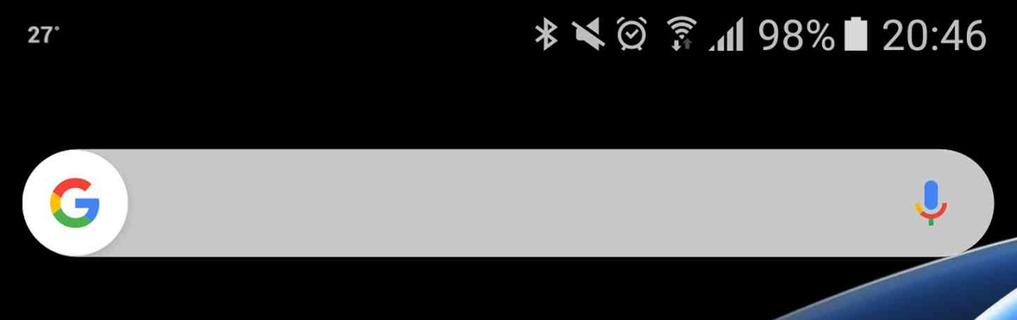 Google new round search bar widget testing