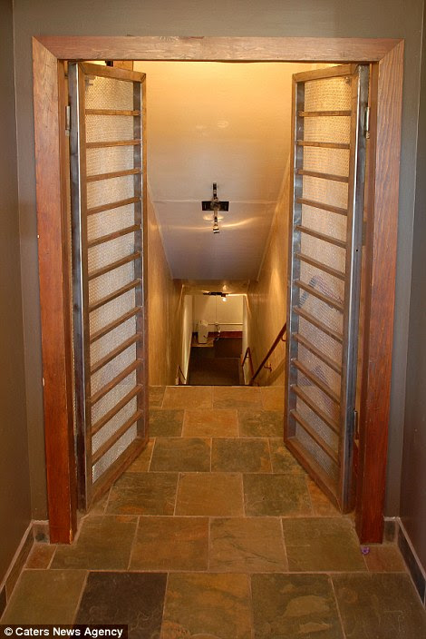 Bunker: A door in the kitchen leads to a staircase down to the missile storage area where you need to enter a code to get past the reinforced metal door