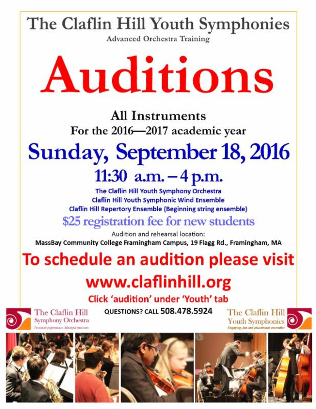 CHYS audition flyer- September 18th