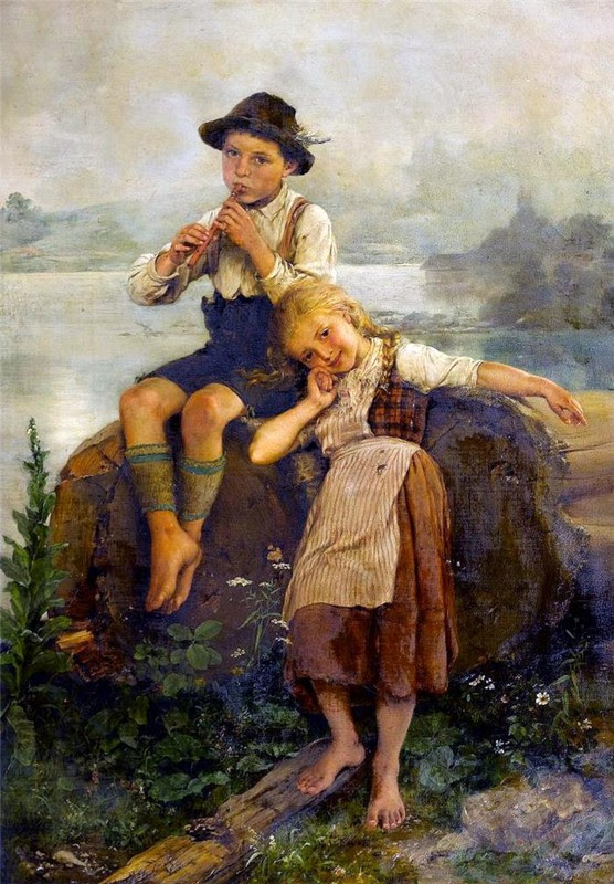 nostaljik çocuklar yağlı boya tablolar ile ilgili görsel sonucu