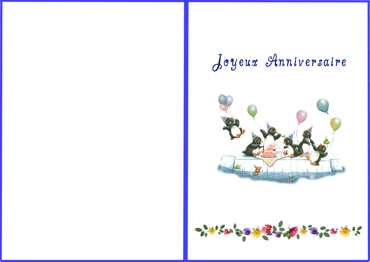 carte anniversaire   imprimer