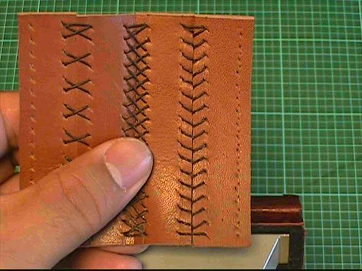 革の縫い方 ベースボールステッチの縫い方