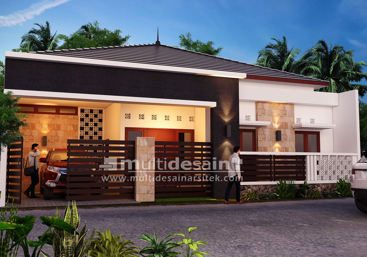 Desain Rumah Minimalis 1 Lantai Bu Dyah MultiDesain Arsitek Desain Rumah Minimalis 1 Lantai Bu Dyah MultiDesain Arsitek