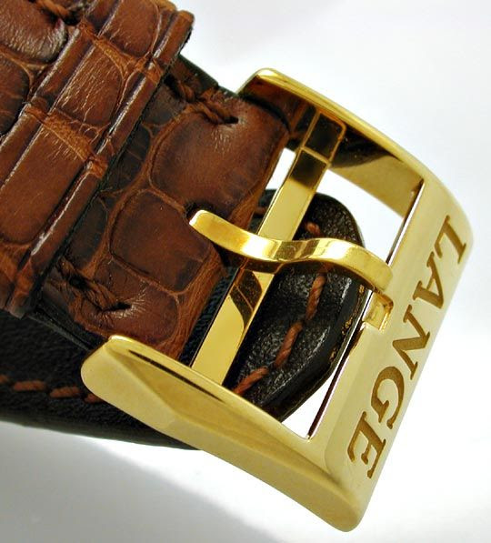 Originalfoto A. LANGE UND SÖHNE SAXONIA GELBGOLD 11.500€ NEUZUSTAND!