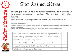 PROJET SORCIERES CYCLE 3