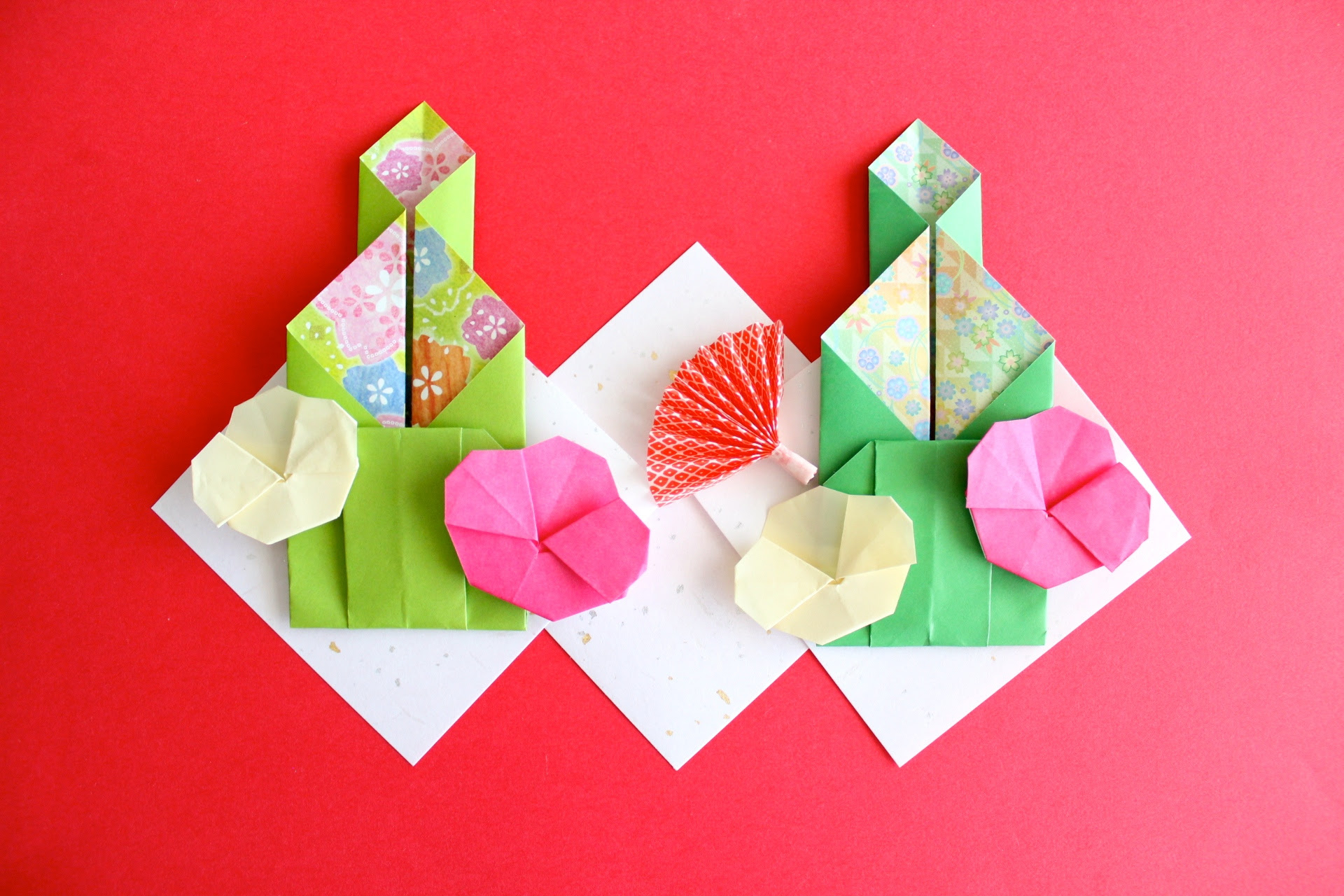 折り紙で門松の折り方