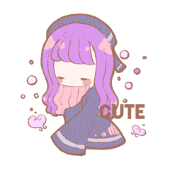 髪の毛ちゃん天使かもしれないちゃんluvchi Lineスタンプ Happygirl