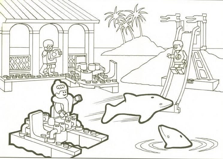 Coloriage A Imprimer Dauphins Lego Gratuit Et Colorier
