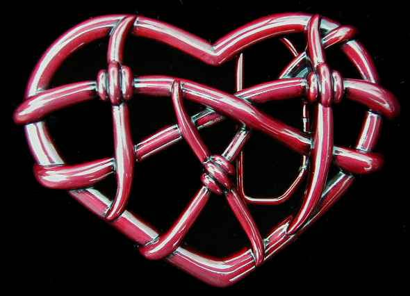 FC-43 Barbed Wire Heart 3 3/4" by 2 3/4"