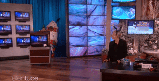 And when an employee wheeled out a new TV and it fell and broke: