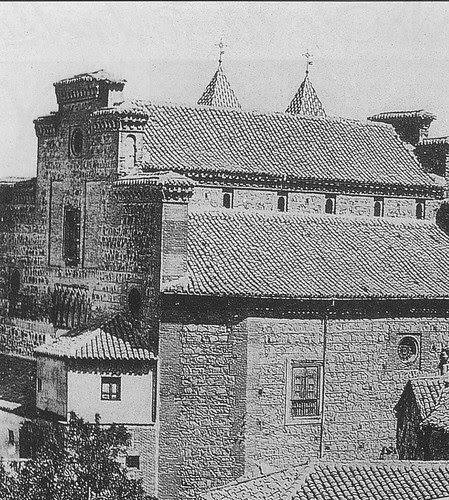 Iglesia de Santiago del Arrabal a principios del siglo XX. Foto Rodríguez (detalle)