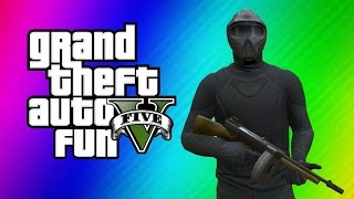 GTA 5 Online Funny Moments - Ninja Noobs, Bane, Invisibility Glitch 