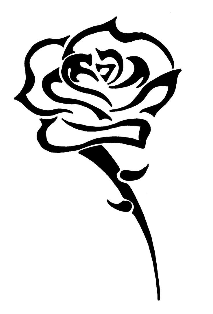 rose tattoo stencils