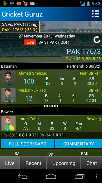 Cricket Live Score - iOS App by The App Guruz