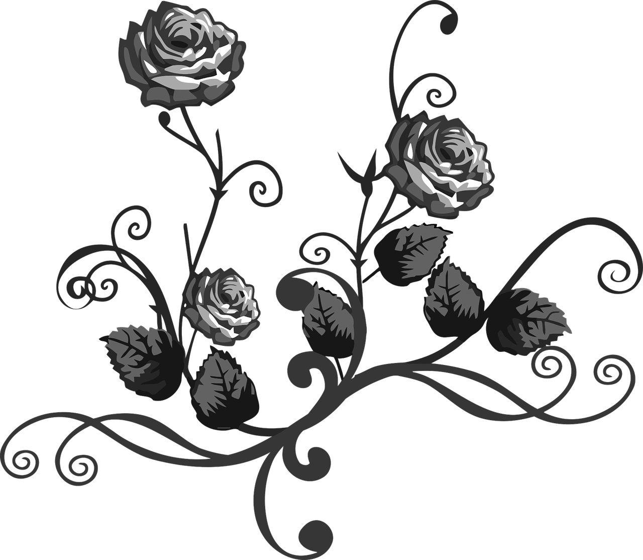 roses stencil clipart best