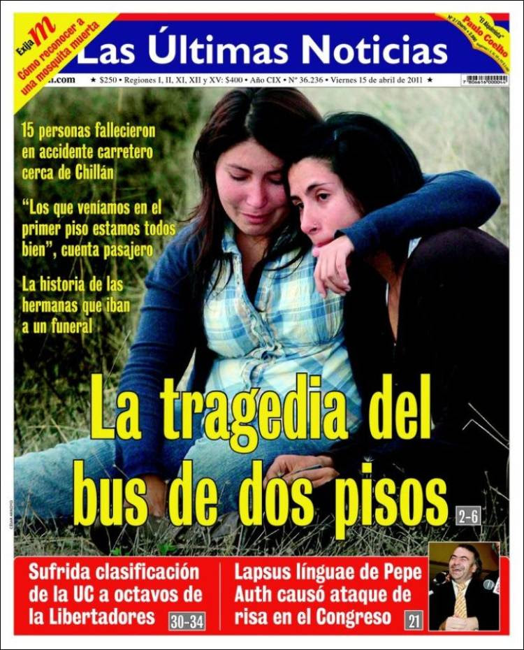 Periódico Las Últimas Noticias (Chile). Periódicos de ...