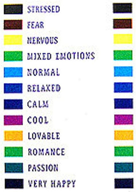  mood ring color chart for sale so beautifully record efecto