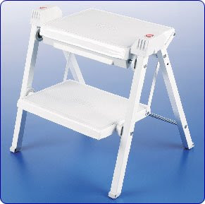 Hafele Stepfix stool white/gray