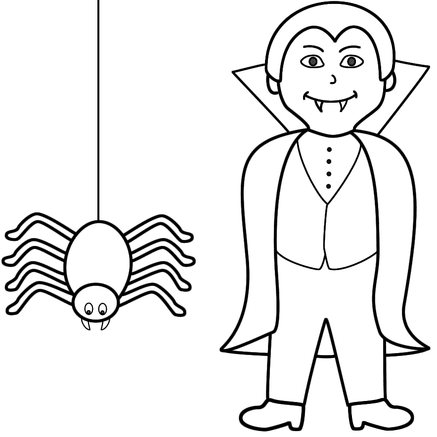 Halloween Vampire Coloring Pages - Coloring Home