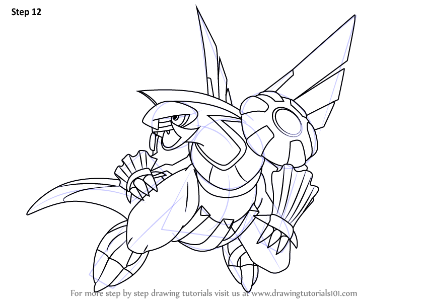 Step by Step How to Draw Palkia from Pokemon : DrawingTutorials101.com