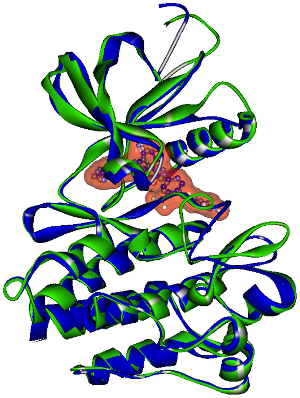 Structure alignment of imatinib bound BCR-ABL kinase (PDB ...