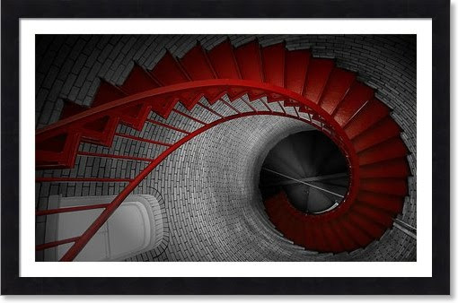 spiral staircase art print