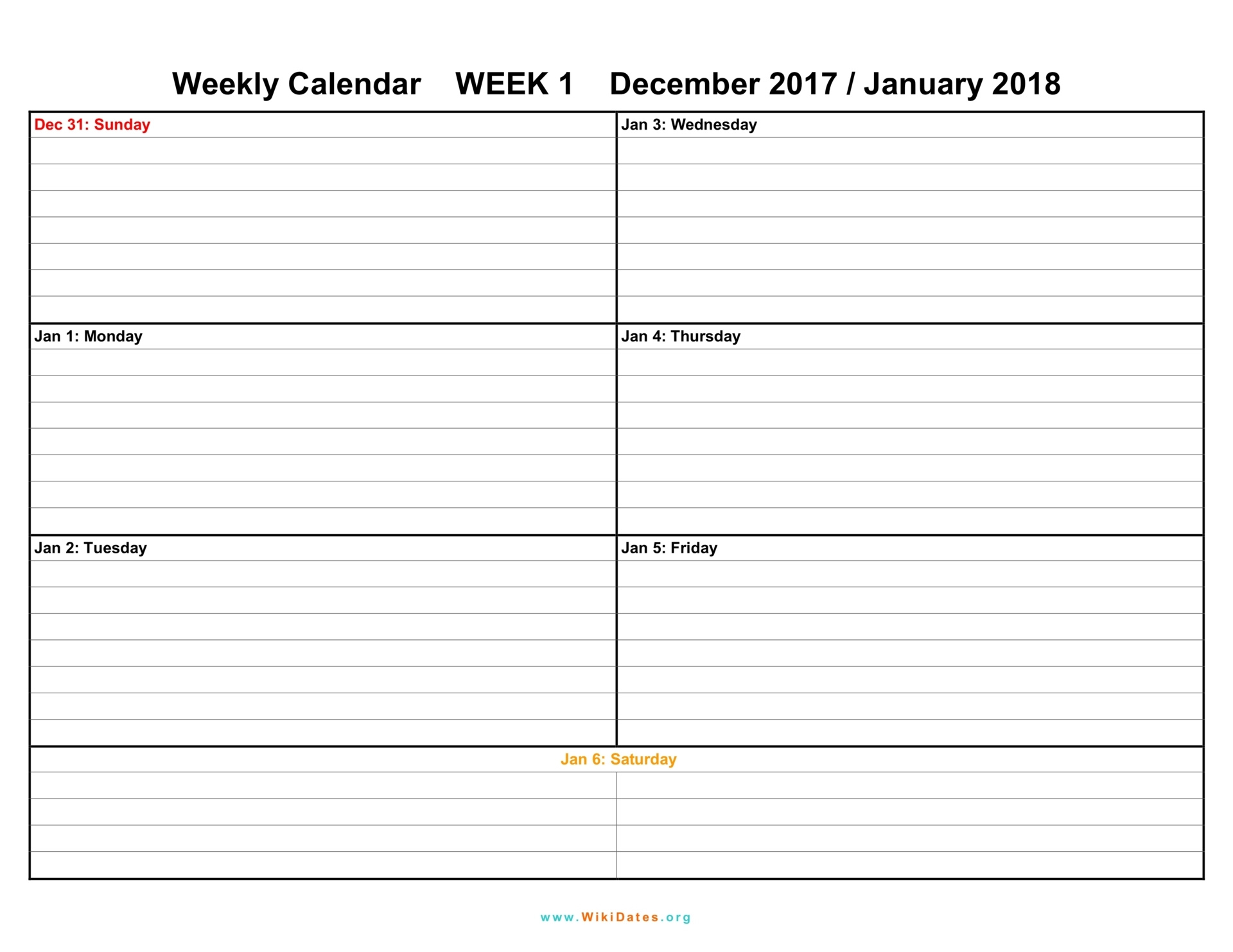 weekly calendar download weekly calendar 2017 and 2018
