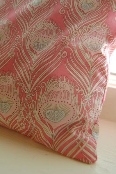 Liberty of London Pillow -- Pink Peacock