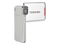 Toshiba Camileo S20 Full-HD Camcorder (SD Kartenslots, 4-fach digitaler Zoom, 7.6 cm Display, USB 2.0) silber