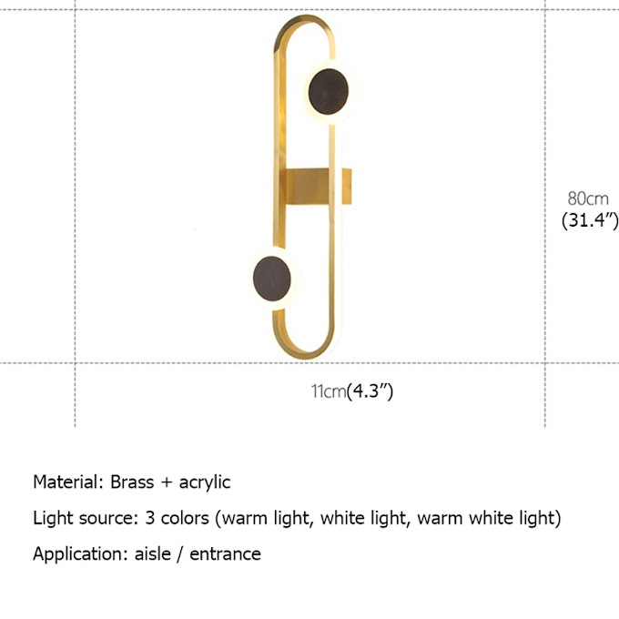 Discount OUTELA Nordic Wall Sconces Lamps Brass Contemporary Creative LED Light Indoor For Home