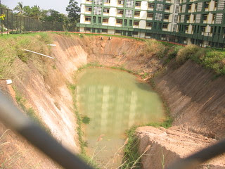 RWH pond at the hostel/residential complex of the medical college