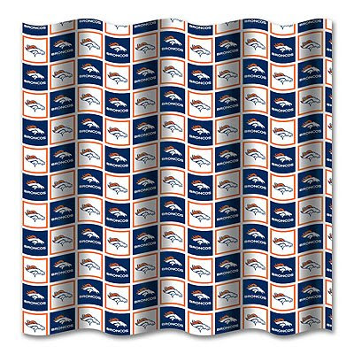 Denver Broncos Checker Bathroom Shower Curtain