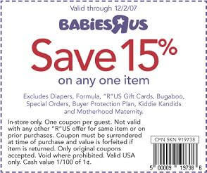 Babies R Us Coupons: Save $20 w/ 2015 Coupons & Promo Codes
