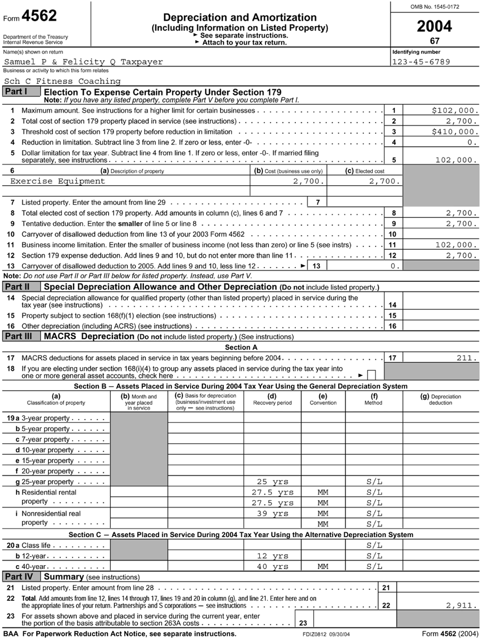 The New York Times > Business > Image > Form 4562