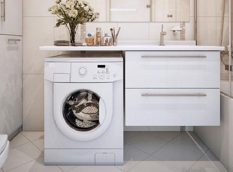 5 fantastic ideas to place the washing  machine  in a small  