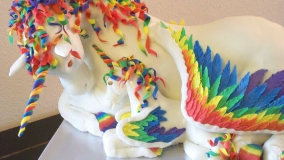 Rainbow Unicorn Cake
