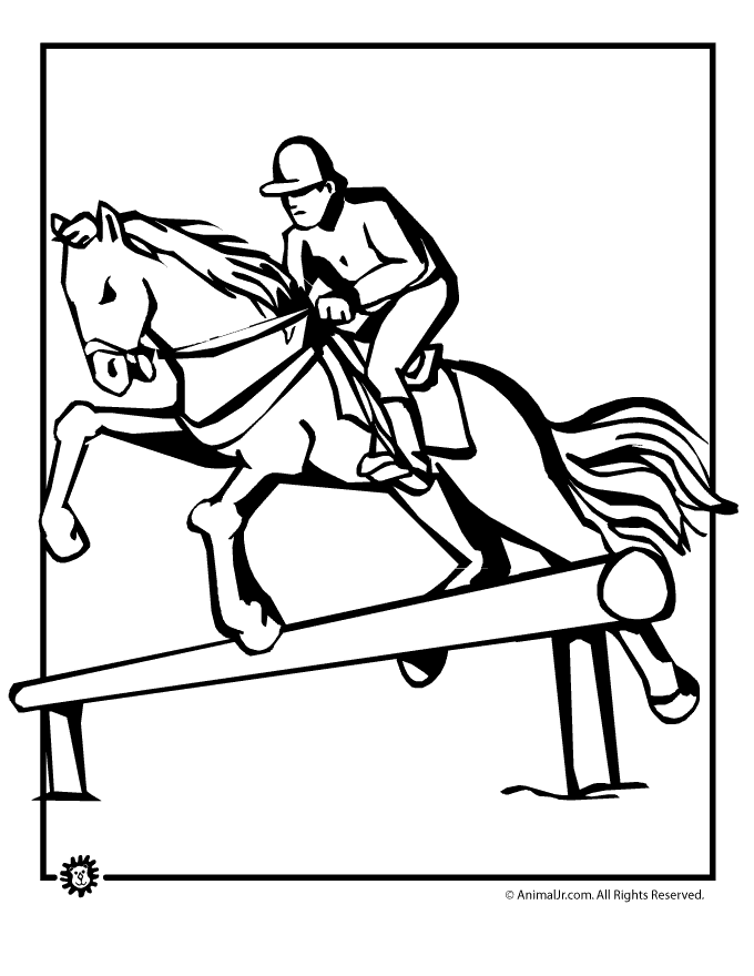 Kentucky Derby Coloring Pages Horse Jumping Coloring Page – Animal Jr.