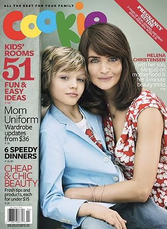 Helena Christensen & son