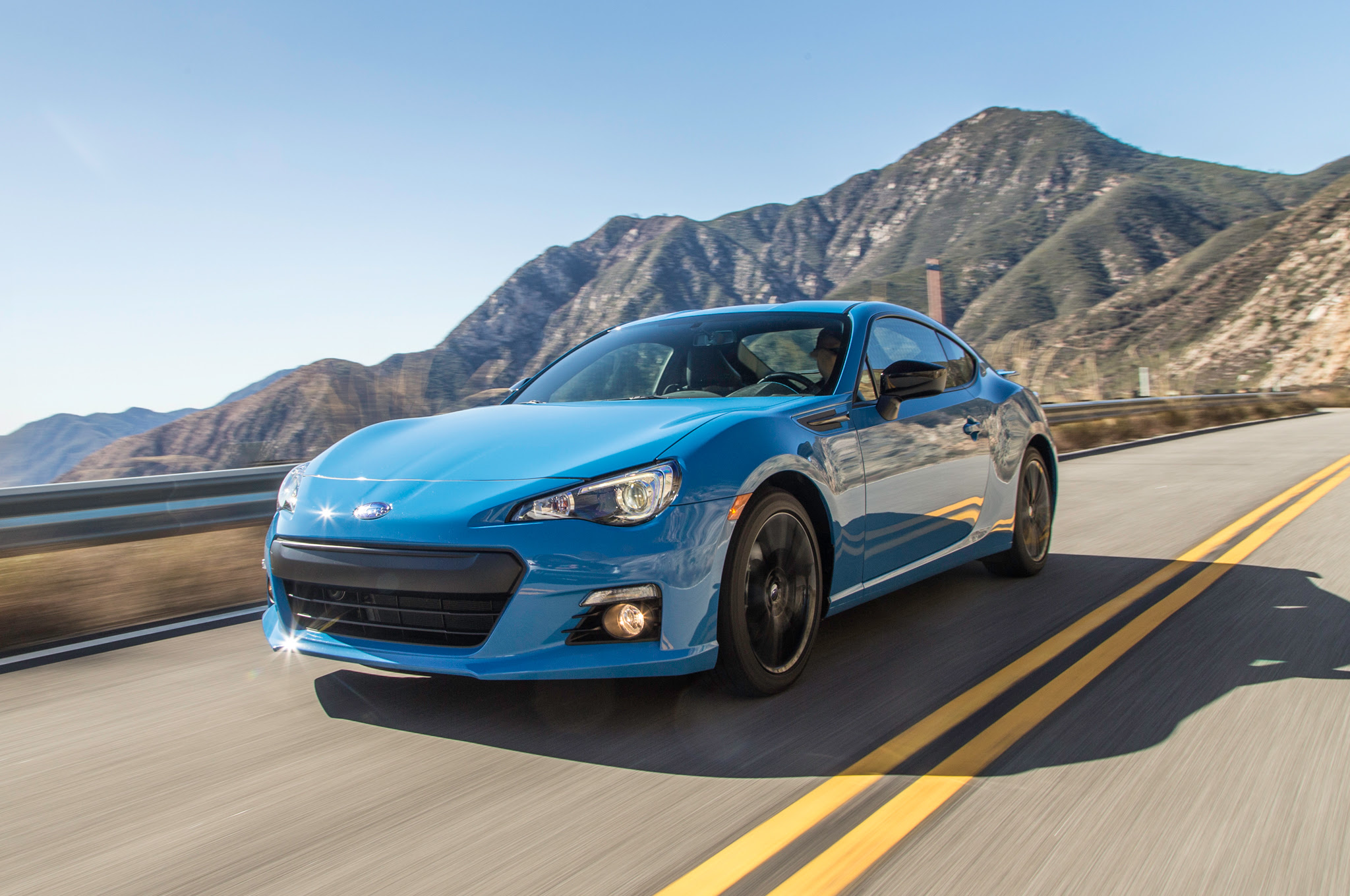 2016 Subaru BRZ Series Hyper Blue front three quarter in motion 03