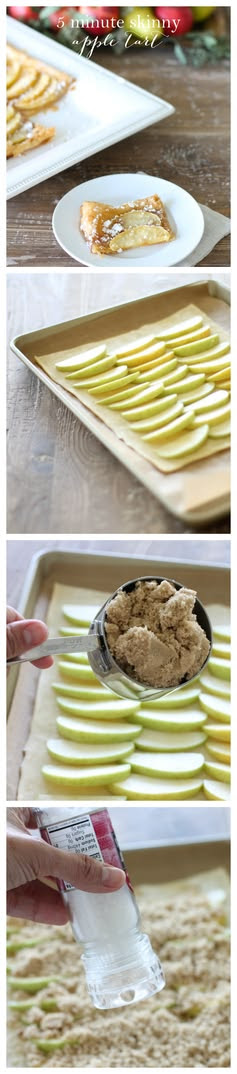 5 Minute Skinny Apple Tart recipe | a favorite fall dessert recipe