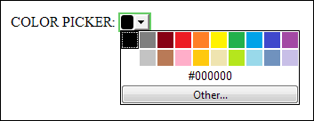 An HTML 5 color picker