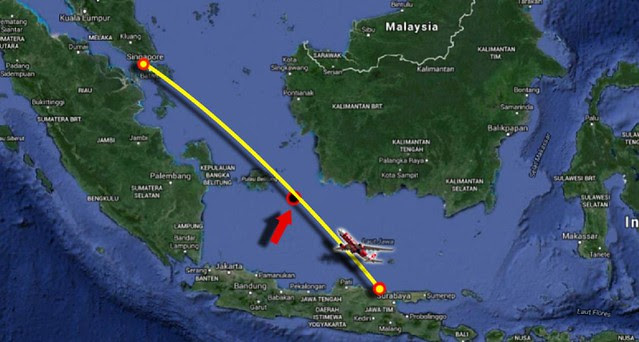 Approximate Location fall of Air Asia flight number QZ 8501  ---  Perkiraan Lokasi Jatuhnya Air Asia dengan Nomor penerbangan QZ 8501